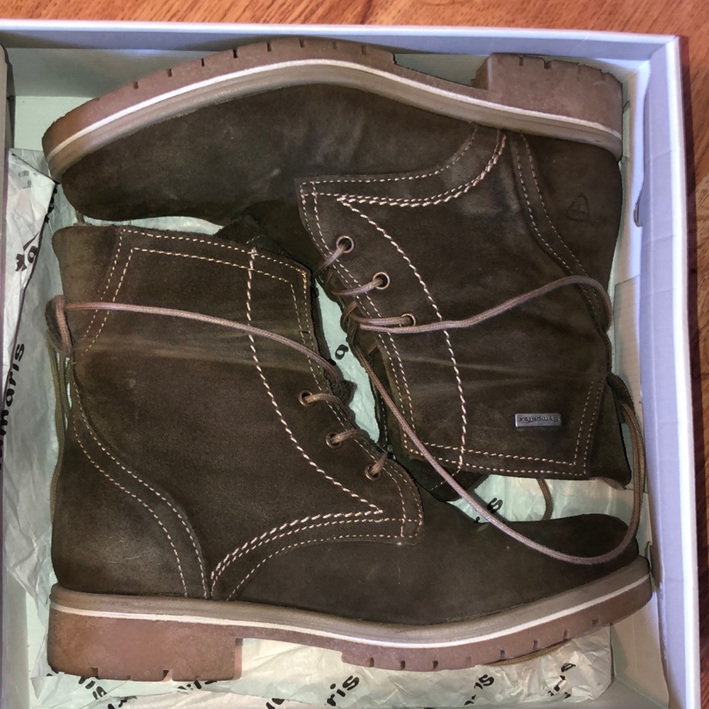 Fleece Lined Army-Green Boots